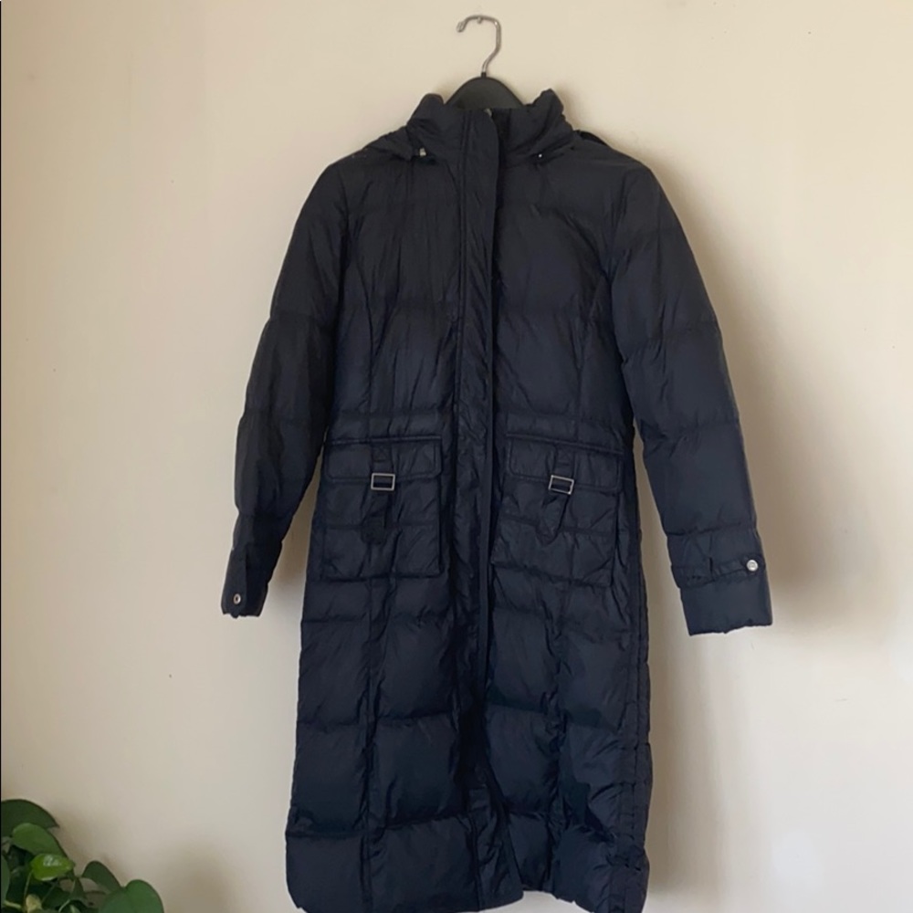 Long black winter jacket